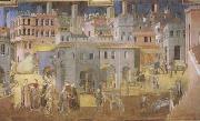 Ambrogio Lorenzetti Life in the City (mk08) oil painting reproduction